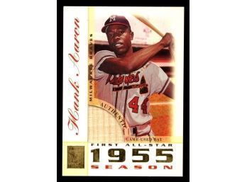 2003 TOPPS TRIBUTES HANK AARON GAME USED BAT RELIC PERENNIAL ALL-STAR EDITION