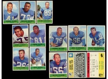 Lot Of 13 ~ 1964 Philadelphia Football Detroit Lions Team Lot