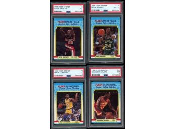 1988 Fleer Basketball All-star PSA Lot ~ Drexler / Aguirre / Magic & Wilkins