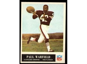 1965 Philadelphia FOOTBALL #41 PAUL WARFIELD ROOKIE CARD NM