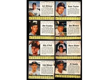 Lot Of  8 ~ 1961 Post Baseball Hand Cut