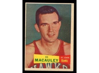 1957 TOPPS BASKETBALL #27 ED MACAULEY ~ First Topps Basketball Set