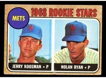 1968 Topps Baseball #177 Mets Rookie Stars ~ Jerry Koosman / Nolan Ryan Rookie Card  (2 OF 2)