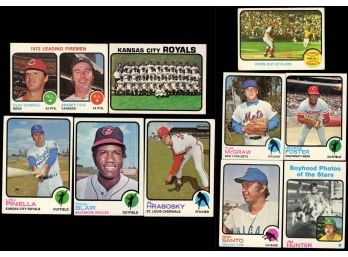 1973 Topps Baseball Lot Of 10