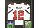 Tom Brady Auto Nike Tampa Bay Buccaneers Framed Super Bowl LV Jersey Fanatics COA 24X32