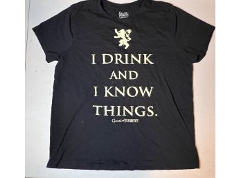 Game Of Thrones 'i Drink And I Know Things' 2XL