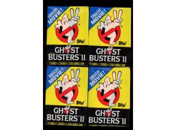 1989 TOPPS GHOST BUSTERS 2 WAX PACKS (4)