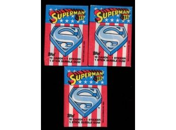 1983 TOPPS SUPERMAN 3 WAX PACKS (3)