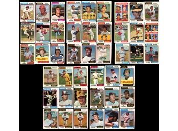 Lot Of 45 ~ 1974 Topps Baseball With High Numbers