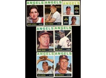 1964 Topps Baseball Lot Of 7 LA Angels