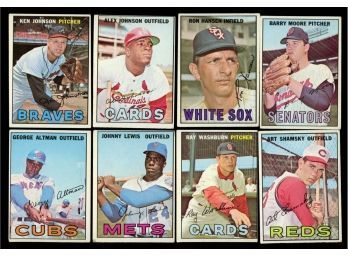 Lot Of 8 ~ 1967 Topps Baseball