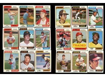 1974 TOPPS BASEBALL HIGH NUMBERS LOT OF 18