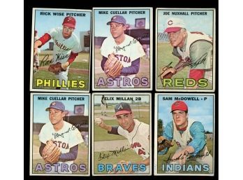 Lot Of 6 ~ 1967 Topps Baseball Rookies And HOF