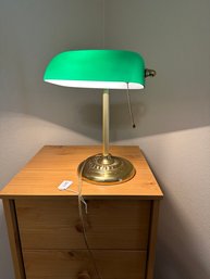 Bankers Lamp Green Glass Shade
