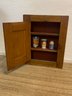Antique Wood Cabinet With Shelves Approx. 30 X 23.5 X 9