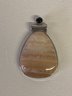 Beautiful Stone & Silver Pendant Approx. 2 Inches