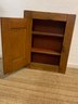 Antique Wood Cabinet With Shelves Approx. 30 X 23.5 X 9