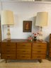 Mid Century Ramseur Nine Drawer  All Wood Dresser