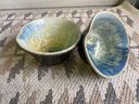Pair Of Fantastic Artisan Bowl With Great Crystal Glaze