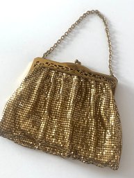 Vintage Mesh Whiting & Davis Co. Gold Bag