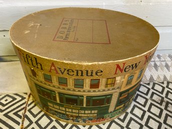 Vintage Display Hat Box (missing Bottom)
