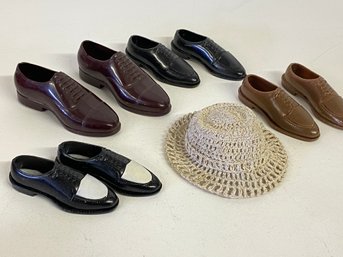 Four Sets Of Miniature Shoes Celluloid Or Vintage Plastic