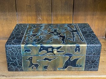 Large Heavy Trinket Or Jewelry Box With Great Design