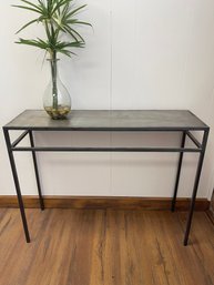 Artisan Made Iron/Steel Console Table. 38 X 12 X 29.5