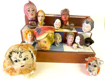 15 Heads Ready For Display Of Your Next Own Folk Art Piece