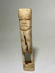 Folk Art Carved Animal Bone Man