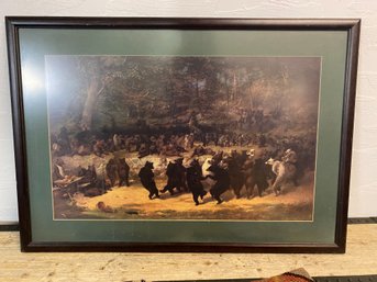 From The NY Historical Society Classic Bears Dancing Print  39x28