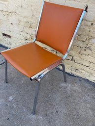 Classic Mid Century Office Chair With Great Color And Chrome