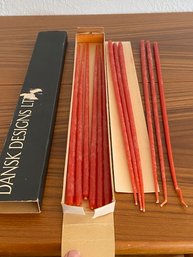 Dansk Tiny Taper Candles #4 Red