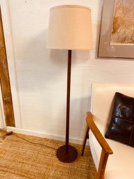 Mid Century Wood Floor Lamp With Great Clean Lines
