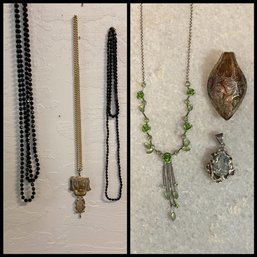 Four Necklaces And Two Pendants