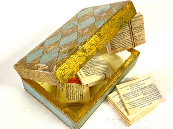 Vintage Trinket Box Full Of Unused Herbal Medicine Lables