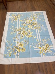 Fabulous Vintage Floral Tablecloth. 56 X 70
