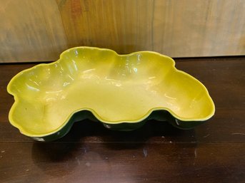 1951 California Pottery Nice Freeform Tray As Is