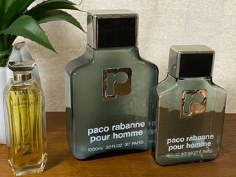 Two Factice Paco Rabanne Bottles And One Ysatis De Gavinche