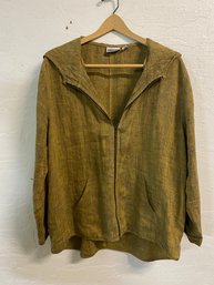 Womens Chico 3 Linen Blend Hooded Jacket Xl