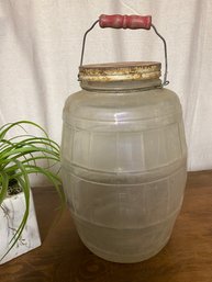 Vintage Large Glass Jar With Lid #1