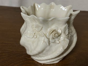 Sweet Little Bone China Wide Mouth Vase