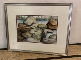 Lovely Rocks /  Signed Watercolor Art