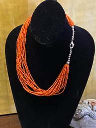 Multi Strand Necklace With Unknown Stone Beads