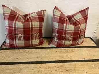 Lovely Large Blanket Pillows With Feather Inserts