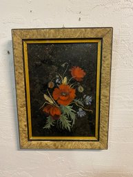 Funky Framed Poppies Painted On Metal
