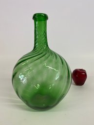 Large Swirl Vintage Bottle Vase Almost 13 Inches Tall