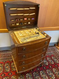 Great Old Sewing Cabinet With Hidden Lift Top