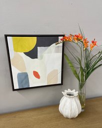 Summer Art Trio, 2 Vases And An Awesome Framed Canvas
