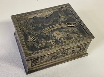 Vintage Metal Trinket Box From Japan